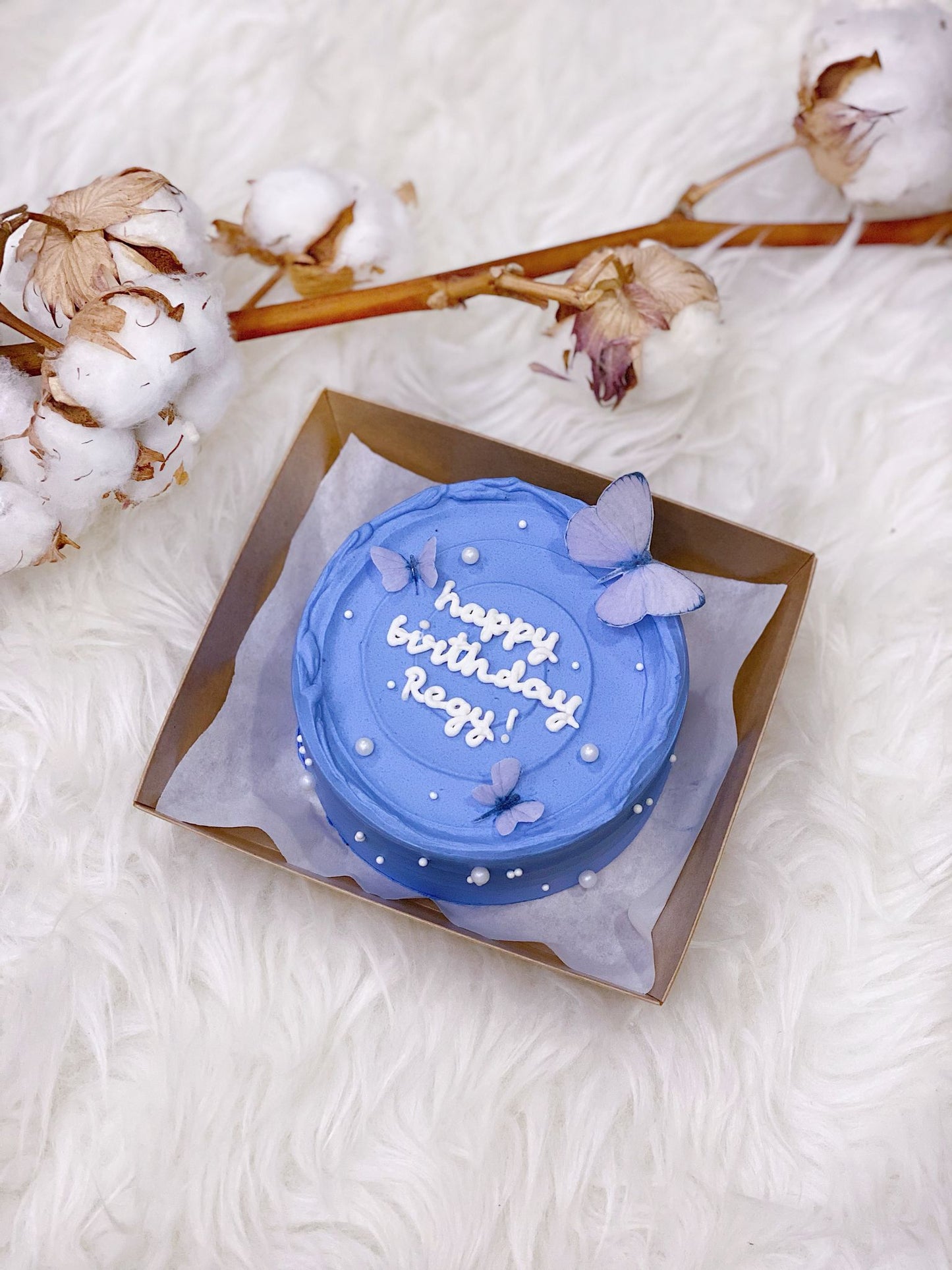Whimsical Purple Bento Cake