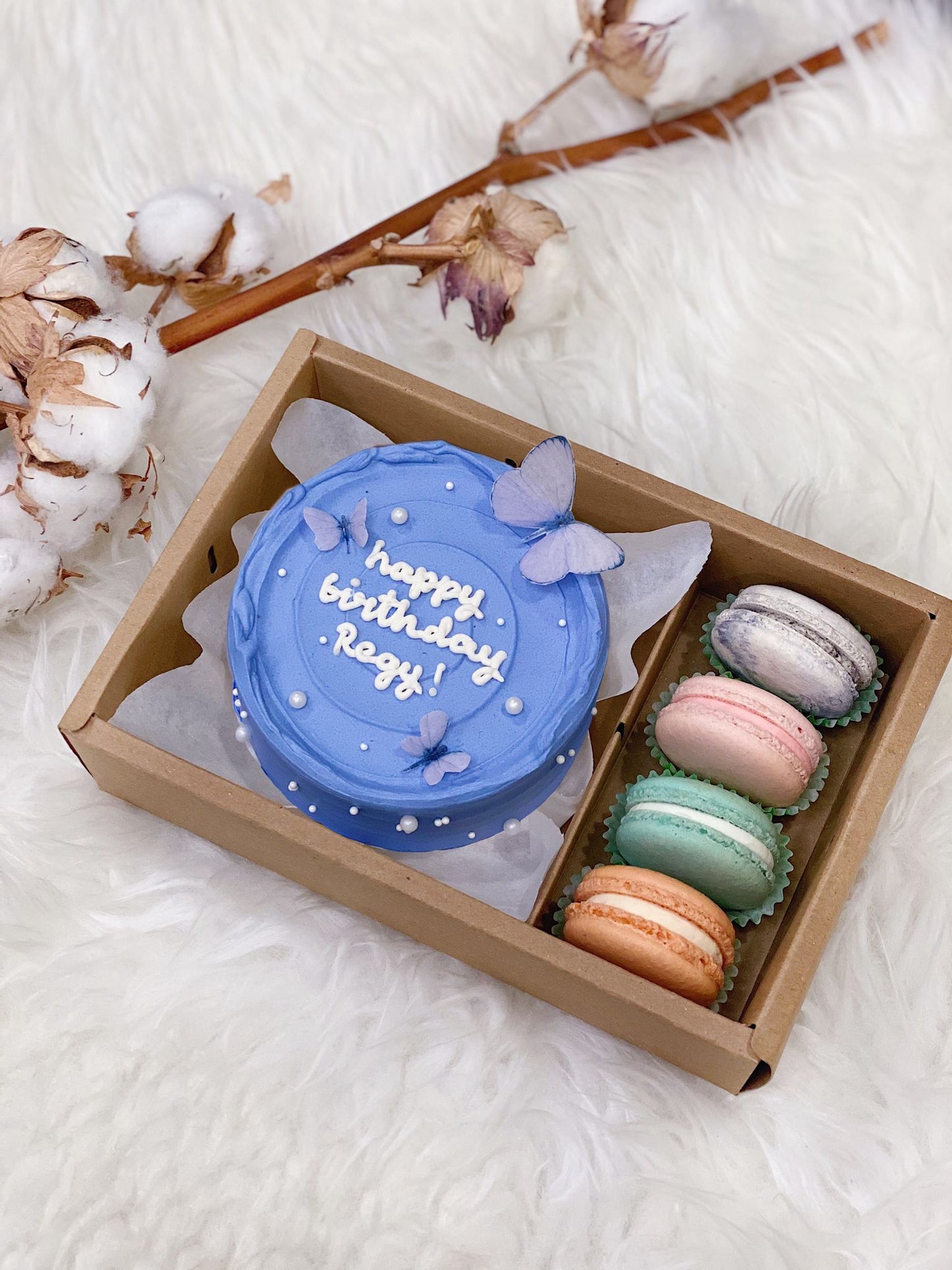 Whimsical Purple Bento Cake