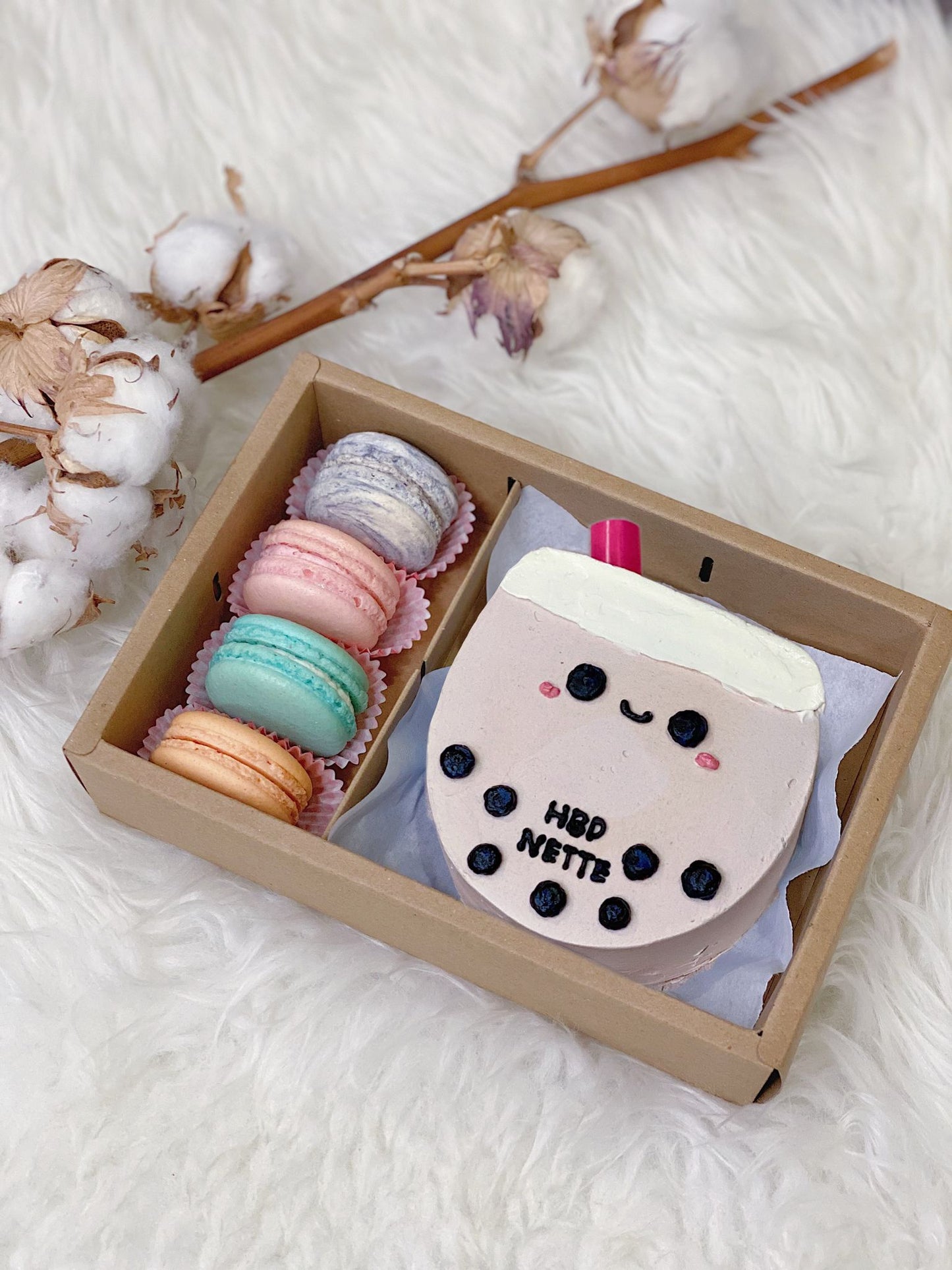 Bubble Tea Bento Cake