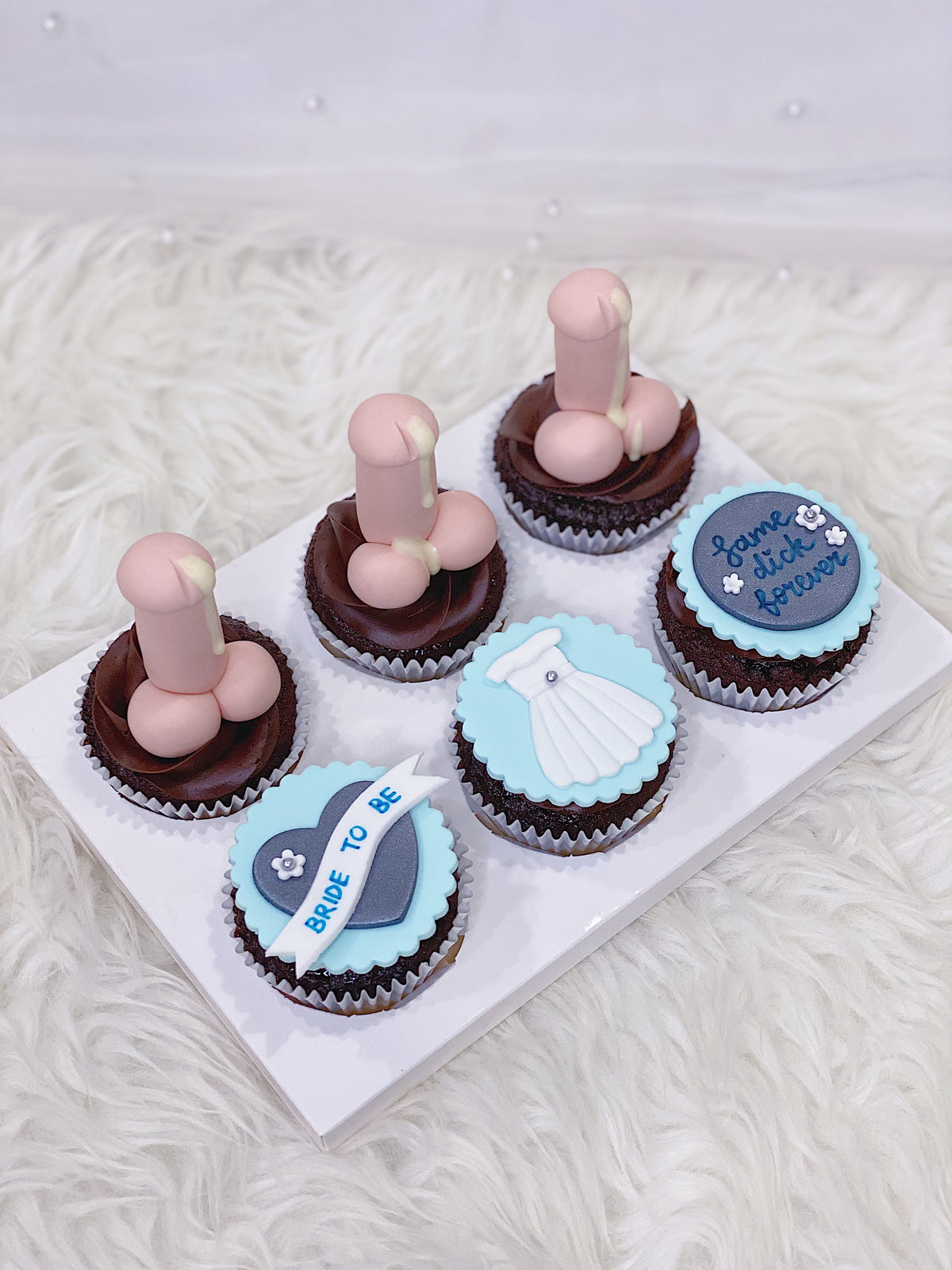 Same D*ck Forever Cupcakes (Light Blue theme)