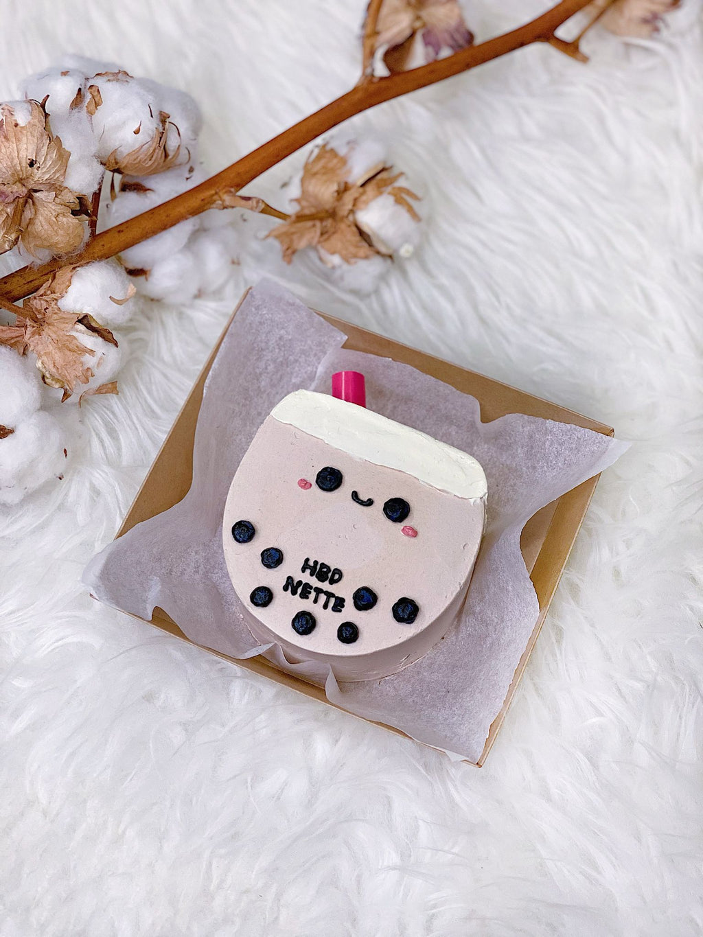 Bubble Tea Bento Cake
