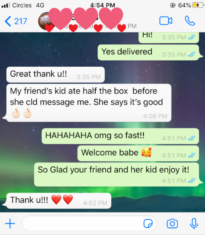 WhatsApp customer review
