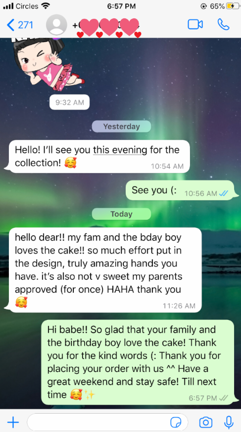 WhatsApp customer review