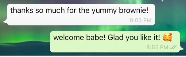 WhatsApp customer review