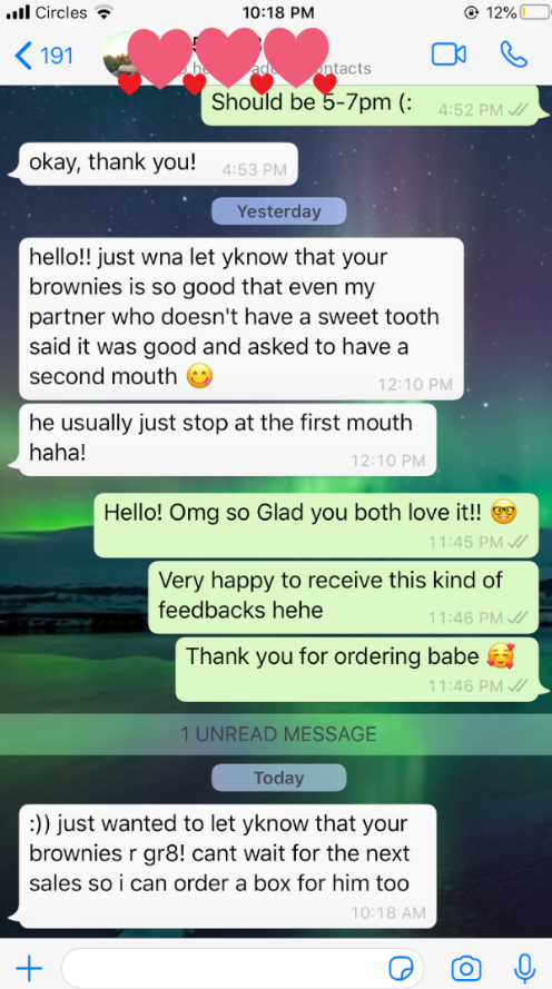WhatsApp customer review