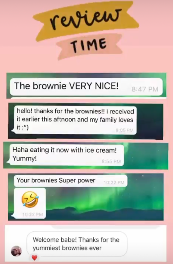 WhatsApp customer review