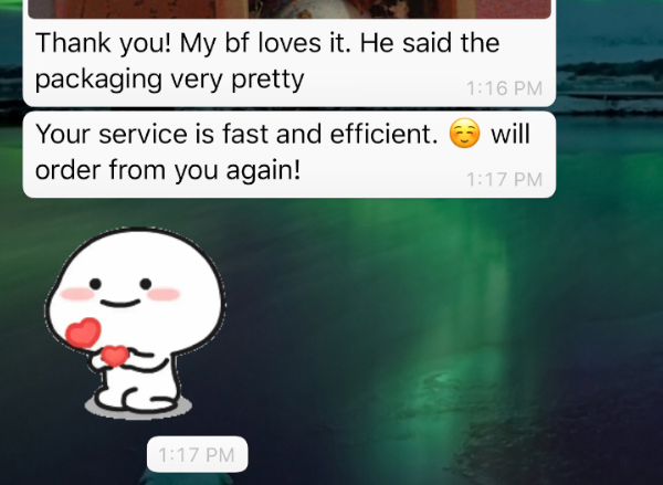 WhatsApp customer review