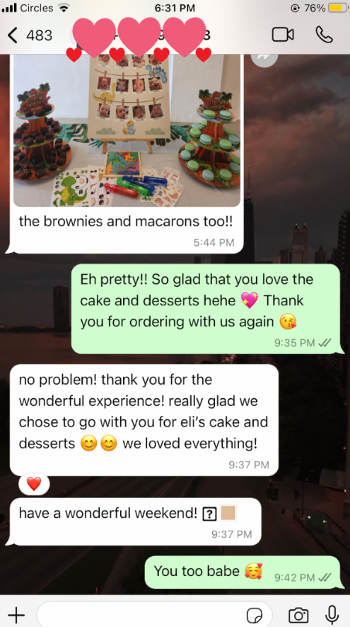 WhatsApp customer review