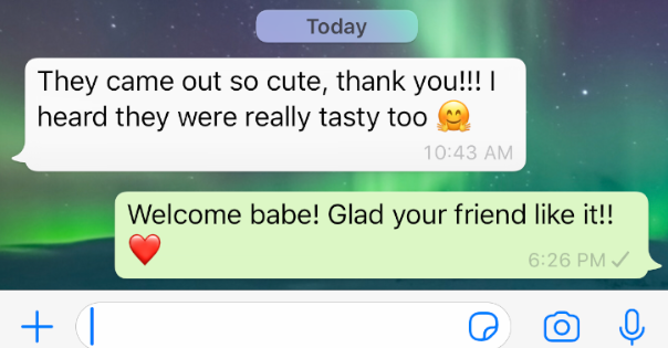 WhatsApp customer review