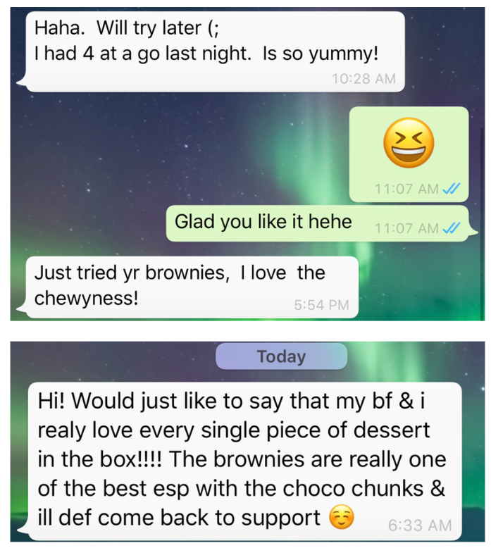 WhatsApp customer review