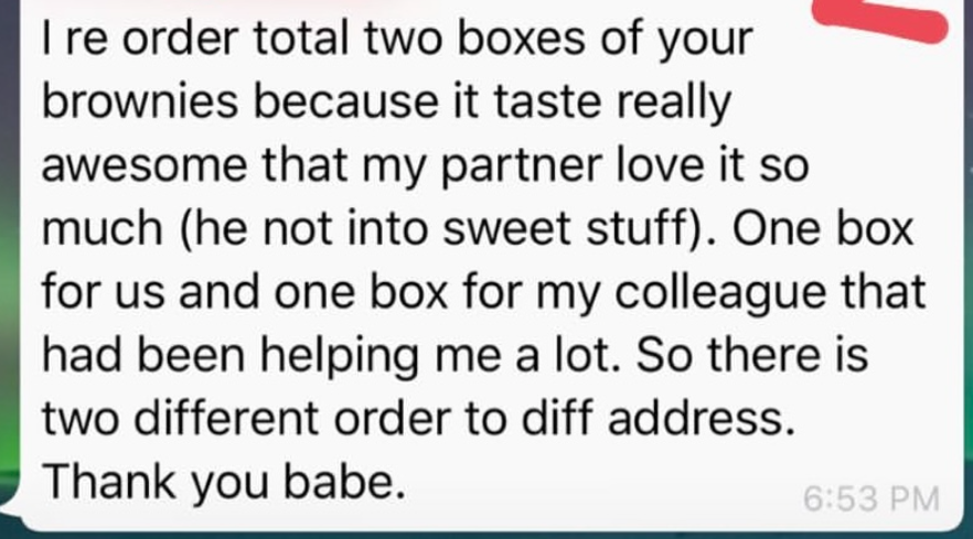 WhatsApp customer review