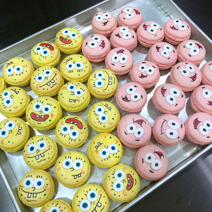 Spongebob and Patrick Macarons